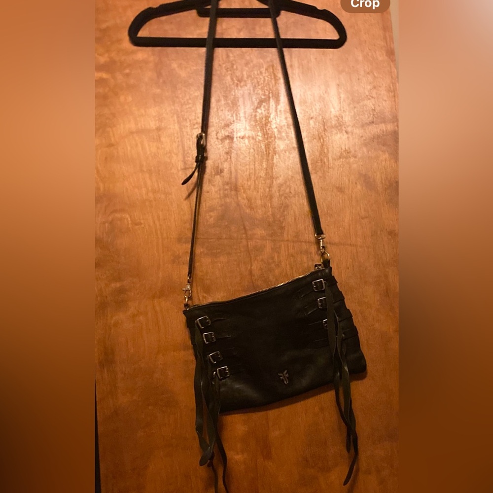 Rare! Frye “Selena” black purse w/ tassels - Picture 2 of 10